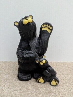 Big Sky Carvers "Bearfoots" Bear Business Card & Pen Holder